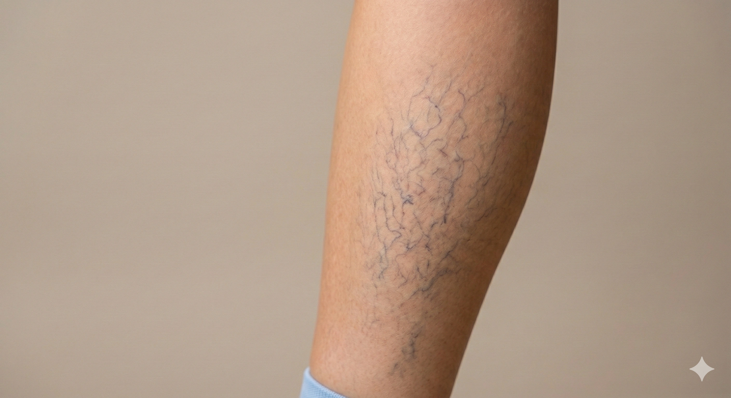 Spider vein treatment sclerotherapy procedure at vein clinic