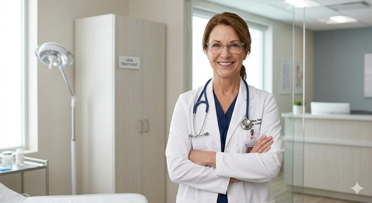 Top spider vein doctor in Hamilton NJ performing specialized vein treatment